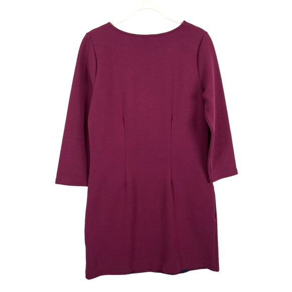 Boden Anita Ottoman Tunic Dress Burgundy Navy Women's 4 - Picture 5 of 11